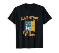 Adventure Starts at Home Family Reunion Vacation Novelty T-Shirt