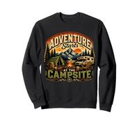Adventure Starts At The Campsite Camping Outdoor Sweatshirt