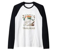 Adventure Starts At The Trailhead Journey Raglan Baseball Tee