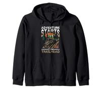 Adventure Starts At The Trailhead Journey Zip Hoodie