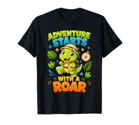 Adventure Starts with A Roar Dinosaur T-Shirt
