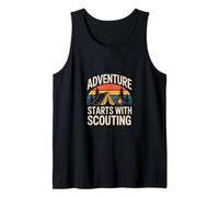 Adventure Starts with Scouting Retro Camping Tank Top