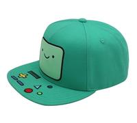 Adventure Time Baseball Cap, BMO Adult Snapback Hat with Flat Brim, Turquoise, One Size, Blue, One Size
