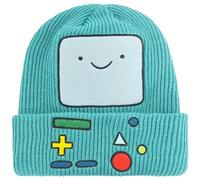 Adventure Time Beanie Hat, BMO Cosplay Cuff Winter Knit Cap, Teal, One Size, Teal, One Size