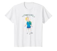 Adventure Time Fionna & Cake T-Shirt, Youth, White, Large