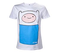 ADVENTURE TIME Men's Finn Short Sleeve T-Shirt, White, Medium