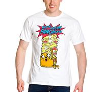 ADVENTURE TIME Men's Pancakes T-Shirt, White, Small