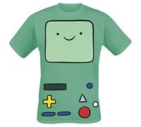 ADVENTURE TIME Men's The Beemo Short Sleeve T-Shirt, Green, Medium