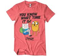 Adventure Time Officially Licensed It's Mens T-Shirt (Red-Heather), Small