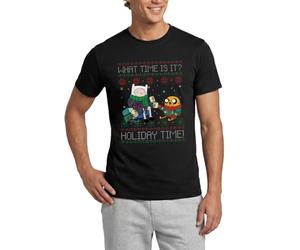 Adventure Time What Time is It. Holiday Time Men's T-Shirt Black