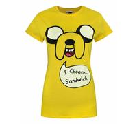 Adventure Time Women's Short Sleeved T-Shirt | Yellow | Official | Size: 2XL Adventure Time Yellow 2XL