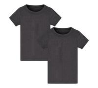 Adventure Togs Kids Thermal T Shirts - Boys and Girls Winter Base Layers, Short Sleeve Skins, 2 Pack Charcoal 2-3 Years