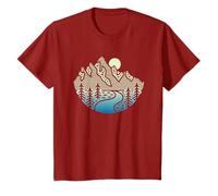 Adventure: Travel T-shirt - Mountain River Trees Lines Scape T-Shirt