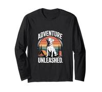 Adventure Unleashed Camping Dog Nature Trip Long Sleeve T-Shirt