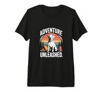 Adventure Unleashed Camping Dog Nature Trip Premium T-Shirt