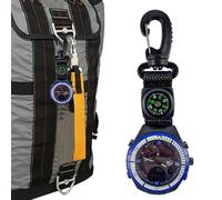- Adventure Watch, Multifunctional Carabiner Watch, Central Survival Gadget with Alarm, Robust Outdoor Accessories for Trekking, Wilderness Camping, Sports Challenges, Alpine Mountaineering