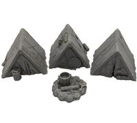 Adventurer Camp Campsite Set | 28mm 1/56 Scale Miniature | RPG Tabletop Figure Landscape Modelling Wargaming Fantasy Diorama Wargames Model Scenery Terrain Scatter Roleplaying 3d Printed Paintable