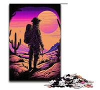 Adventurer in Desert Piece Puzzle Wooden Jigsaw Perfect for Teenagers Family Bonding Brain Teaser & DIY Home Decor Gift 1000 PCS(75x50cm)