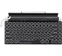Adventurers Typewriter Style Retro Mechanical Keyboard LED Backlight 83 Keys Bluetooth 5.0 Blue Axis, Suitable Desktop Computers/Laptops Mac/Mobile Punk Keys, Black, 12.8 x 6.6 x 1.6 inches