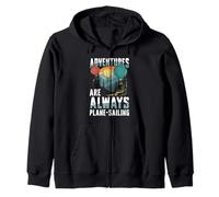Adventures Are Always Plane-Sailing Zip Hoodie