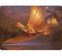 Adventures in the Forgotten Realms Art Card: Adult Gold Dragon | Adventures in the Forgotten Realms