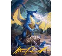 Adventures in the Forgotten Realms Art Card: Blue Dragon (Gold Signature) | Adventures in the Forgotten Realms