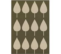 Adventures Kids Green Rug - Lovely Leaves - 160X235 cm