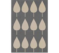 Adventures Kids Grey Rug - Lovely Leaves - 120X170 cm