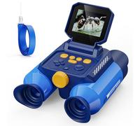 Adventures Night Vision Binoculars for Kids with 2.4" Screen, HD Digital Binoculars for Boys and Girls Ages 4-12, Portable Kids Binoculars with 10X Zoom, Photo Video Capture & 9 Puzzle Games(Blue)