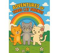 Adventures of Three Cat Friends: A Heart-Warming Coloring Book
