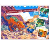 Adventures with dinosaurs - Great dino friends for the year UK-Version (Wall Calendar 2026 DIN A4 Landscape), CALVENDO 12 Month Wall Calendar