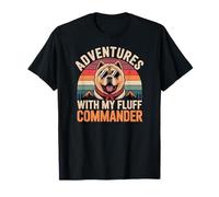 Adventures With My Fluff Commander Cute Chow Chow Dog Design T-Shirt