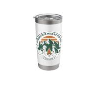 Adventures with My Fur Crew Dog Camping Explore Design Stainless Steel Insulated Tumbler