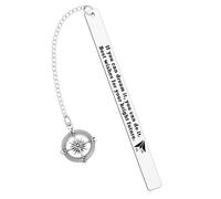 Adventurist Gifts Compass Bookmark Inspirational Gift Bookmarks Camping Gift Traveler Gift Nature Outdoor Hiking Camp Lover Gift Birthday Retirement Gift for Adventure Lover