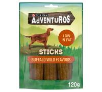 Adventuros Sticks Dog Treats Buffalo Flavour 120g, Pack of 6