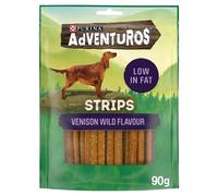 ADVENTUROS Strips Venison Dog Treats 90g (Pack of 6)