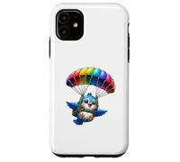 Adventurous Bird Parachute Design - Cute Flying Paradox Art Case for iPhone 11