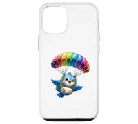 Adventurous Bird Parachute Design - Cute Flying Paradox Art Case for iPhone 12/12 Pro