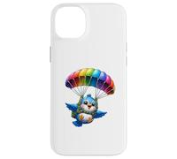Adventurous Bird Parachute Design - Cute Flying Paradox Art Case for iPhone 14 Plus