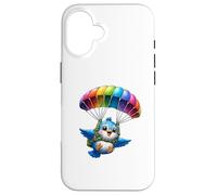 Adventurous Bird Parachute Design - Cute Flying Paradox Art Case for iPhone 16