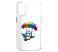 Adventurous Bird Parachute Design - Cute Flying Paradox Art Case for iPhone 17