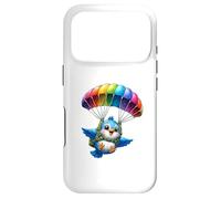 Adventurous Bird Parachute Design - Cute Flying Paradox Art Case for iPhone 17 Pro