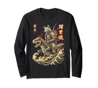 Adventurous Cat Samurai Long Sleeve T-Shirt