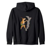 Adventurous Goat Rock Climbing Graphic | Outdoor Boulder Zip Hoodie