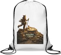 Adventurous Journey Through Wilderness Gym Sack Casual Drawstring Bag White