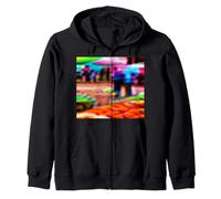 Adversarial Anti-Facial Recognition Camouflage Invisibility Zip Hoodie