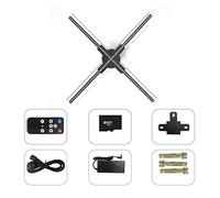 Advertise 3d Hologram Fan,projector Holographic Imaging Lamp,support Images and Video,for Advertising Display(F60 Projector)
