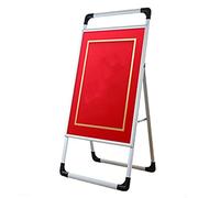 Advertising Display Stand Billboard Display Board Floor-standing Portable Iron Poster Stand Stand-up for Information(90x120cm)