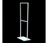 Advertising Display Stand Display Rack Sign Poster Vertical Double Pole Stand Board Billboard for Information(White,60x80cm)