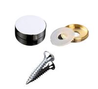 Advertising screws 4Pcs Screws Decorative Cap 10-25mm Flat Mirror Fixing Nails Advertising Board Glass(18mm)